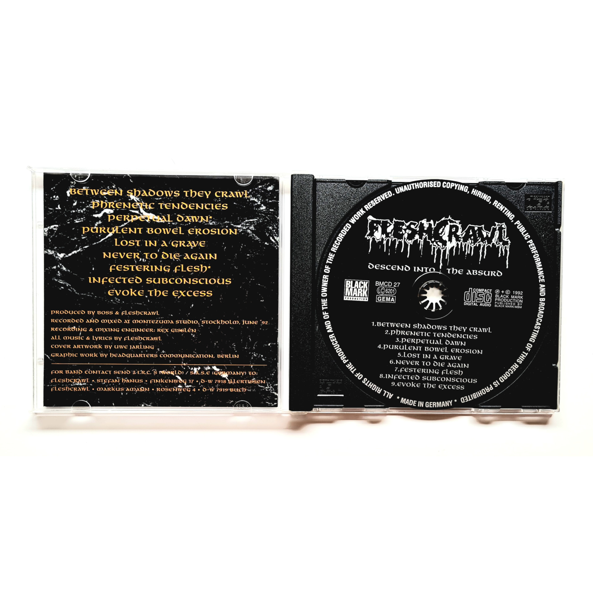 Fleshcrawl Descend Into The Absurd CD German 1992