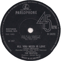 THE BEATLES - ALL YOU NEED IS LOVE - 7" UK 1967 - EXCELLENT+ THE BEATLES - ALL YOU NEED IS LOVE - 7" UK 1967 - EXCELLENT+