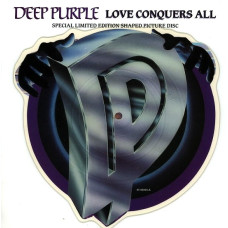 DEEP PURPLE - LOVE CONQUERS ALL - 7" UK 1990 - SHAPED PICTURE DISC - EXCELLENT