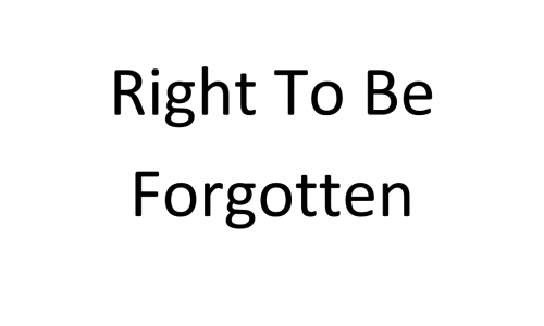 Right to be forgotten